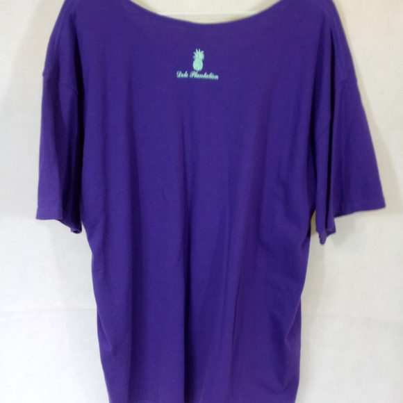 Purple Dole S/S Pineapple Pullover Crew Neck Hawaii Shirt Tee XL - Picture 5 of 6
